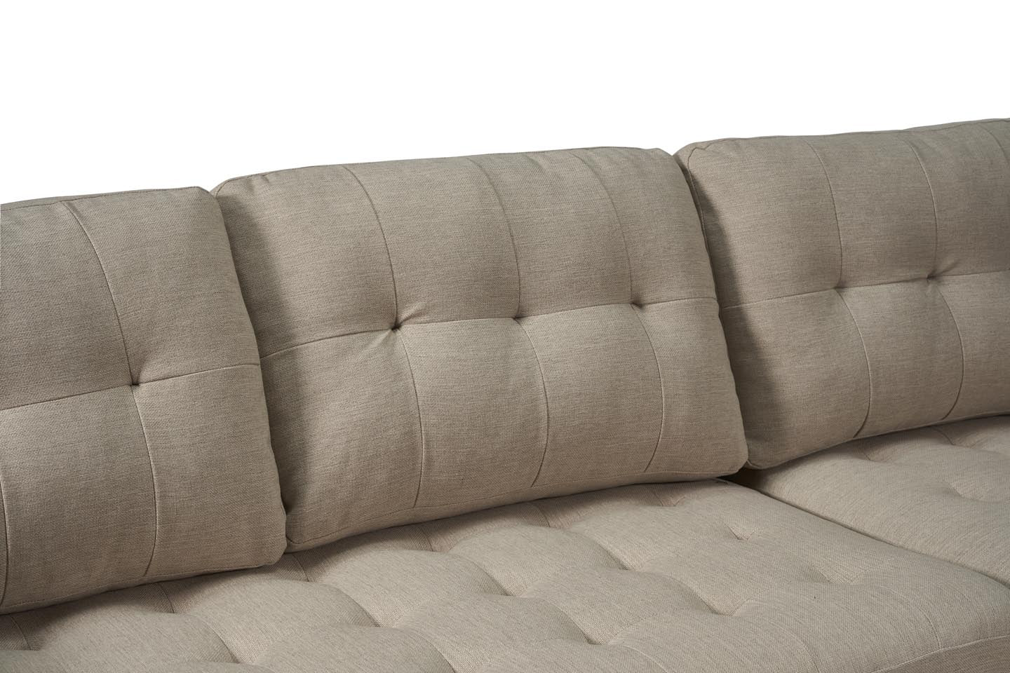 New Orleans chaiselongsofa venstrevendt 219 x 82 cm i sandfarvet