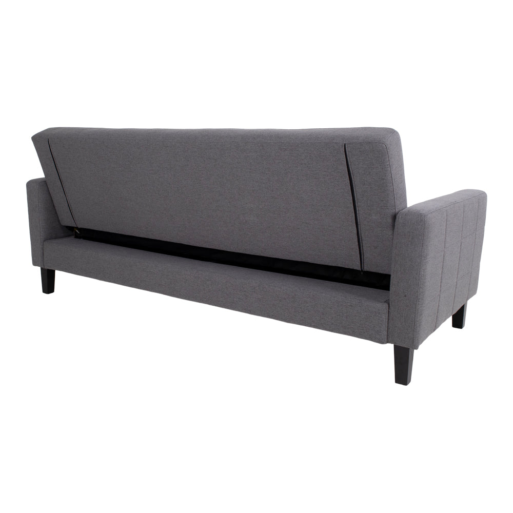 Kyoto sovesofa 85 x 204 cm i mørkegrå/sort