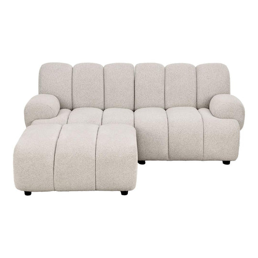 Zurich modulsofa venstrevendt 175 x 190 cm i sandfarvet