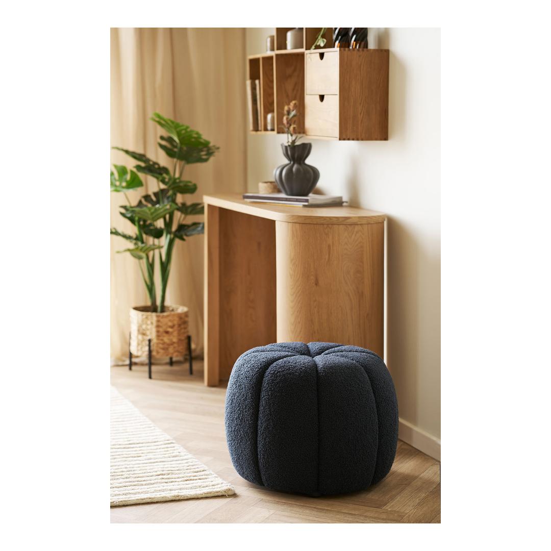 Hollywood puf Ø48 cm i blå