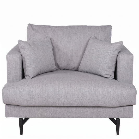 Lænestol Lugano, polyester/stof og stål, 104 x 92,00 x 82,00 cm