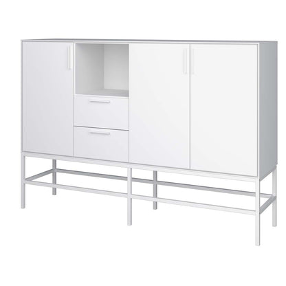 Napoli skænk med 3 låger og 2 skuffer 160 x 111 cm i hvid
