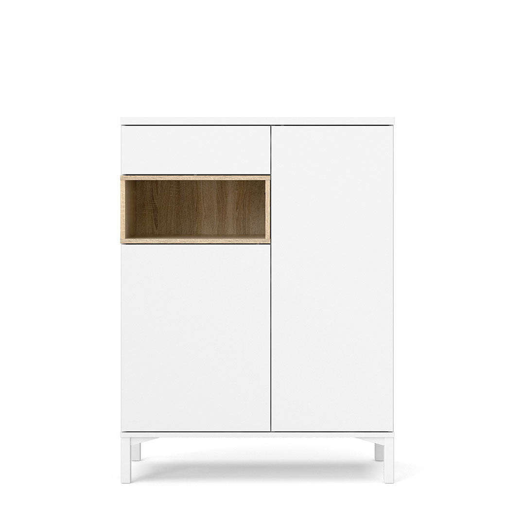 Porto skænk med 2 låger og 1 skuffe og 1 rum 89 x 119 cm i valnød/