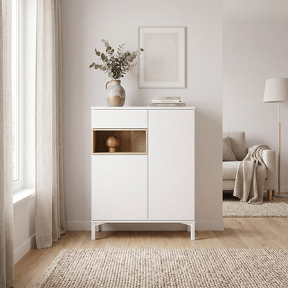 Porto skænk med 2 låger og 1 skuffe og 1 rum 89 x 119 cm i valnød/