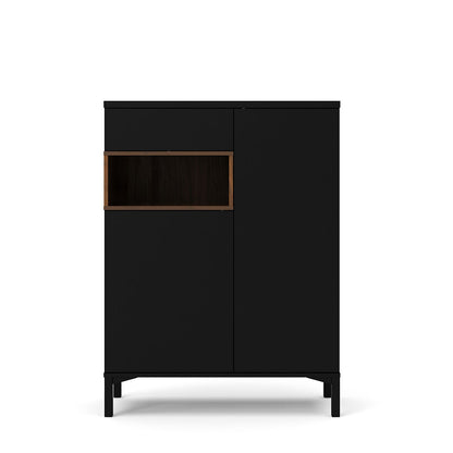 Porto skænk med 2 låger og 1 skuffe og 1 rum 89 x 119 cm i valnød/