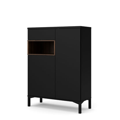 Porto skænk med 2 låger og 1 skuffe og 1 rum 89 x 119 cm i valnød/