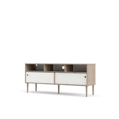 Bruxelles tv-bord med 3 rum og 2 skydelåger 148 x 64 cm