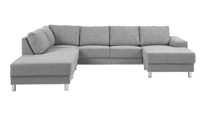 Milano hjørnesofa med chaiselong højrevendt 287 x 80 cm i lysegrå