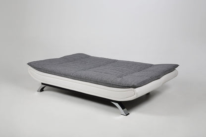 Pisa sovesofa 196 x 98 cm i lysegrå/hvid