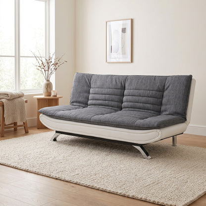 Pisa sovesofa 196 x 98 cm i lysegrå/hvid