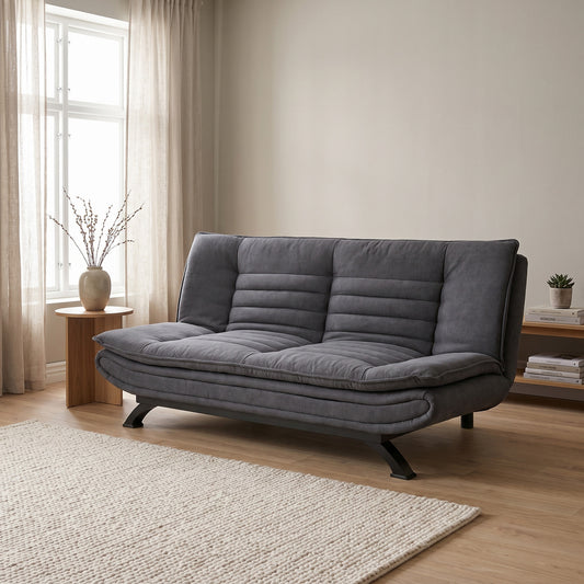 Pisa sovesofa 196 x 98 cm i mørkegrå/sort