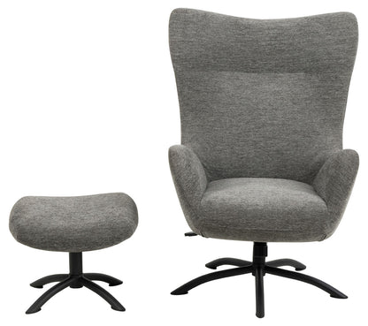 Lænestol Odense, polyester/stof og metal