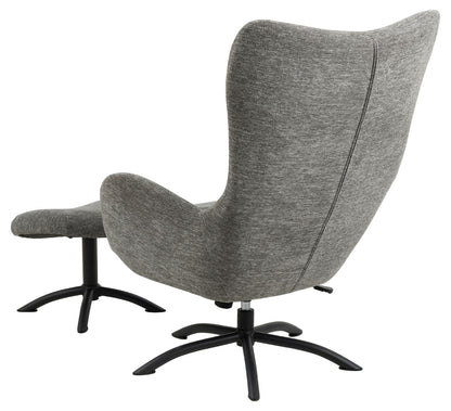 Lænestol Odense, polyester/stof og metal