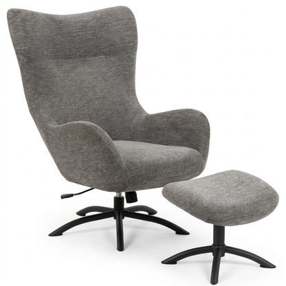 Lænestol Odense, polyester/stof og metal
