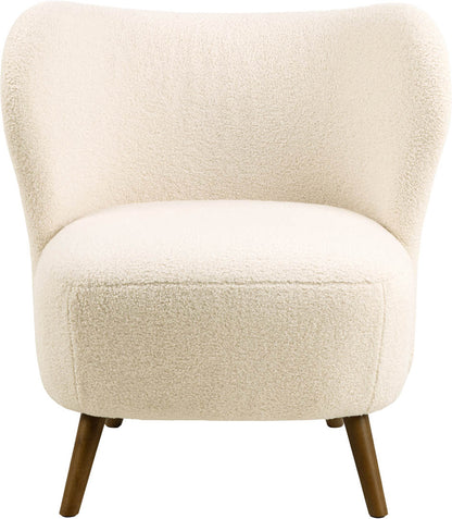 Lænestol Manchester i beige, polyester/bomuld/stof og gummitræ, 76 x 73 x 82 cm