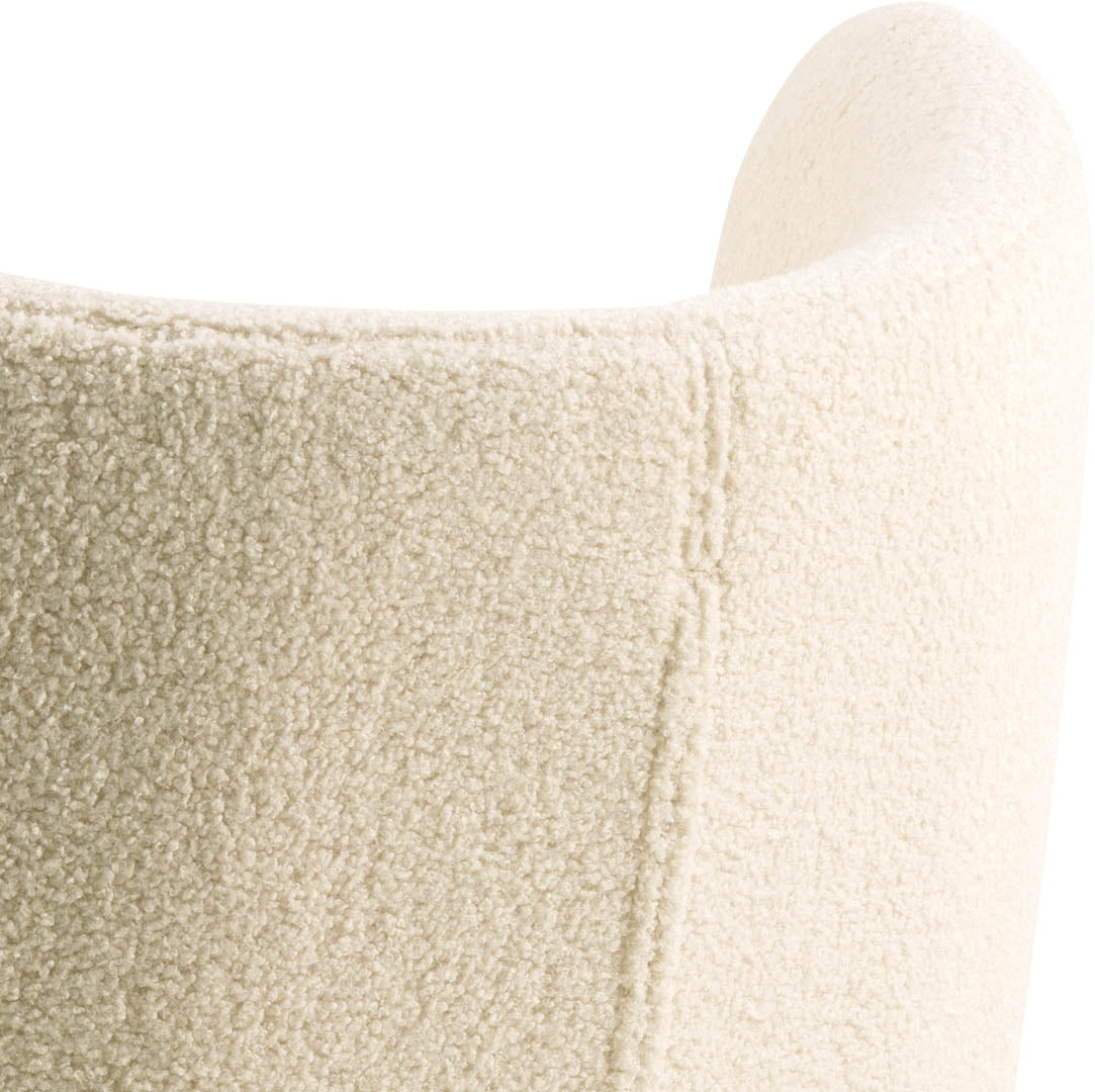 Lænestol Manchester i beige, polyester/bomuld/stof og gummitræ, 76 x 73 x 82 cm