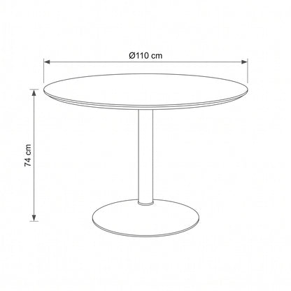 Shanghai spisebord Ø110 cm i hvid