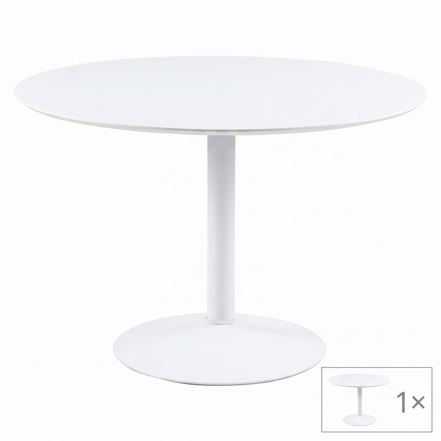 Shanghai spisebord Ø110 cm i hvid
