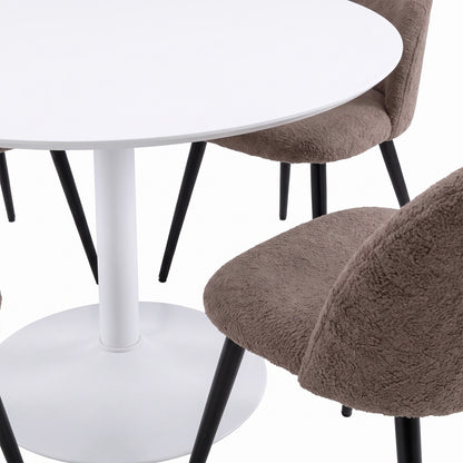 Athen spisebordssæt Ø110 cm og 4 stole