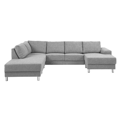 Milano hjørnesofa med chaiselong højrevendt 287 x 80 cm i lysegrå