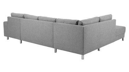 Milano hjørnesofa med chaiselong højrevendt 287 x 80 cm i lysegrå