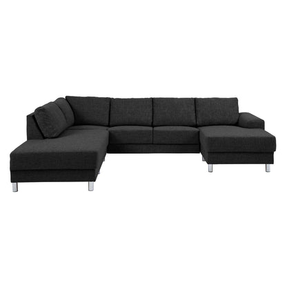 Milano hjørnesofa med chaiselong venstrevendt 287 x 80 cm i antracitgrå