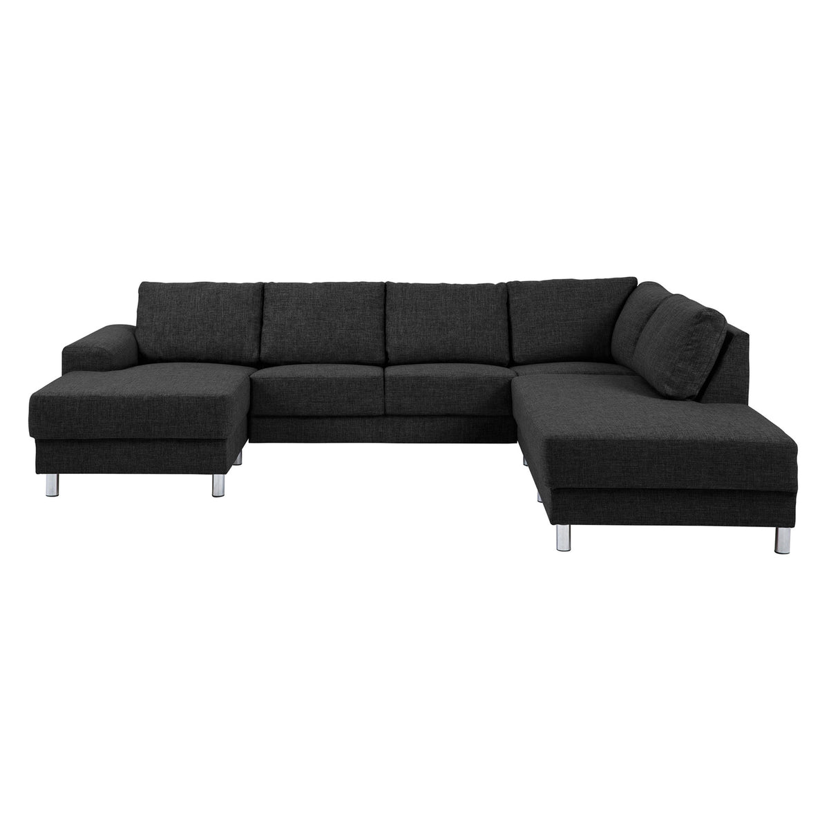 Milano hjørnesofa med chaiselong venstrevendt 287 x 80 cm i antracitgrå