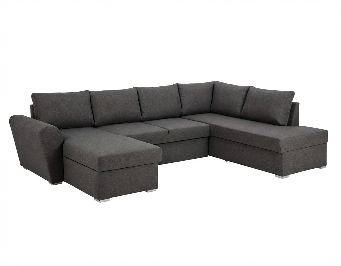 Tromso sovesofa med chaiselong venstrevendt 296 x 85 cm i grå