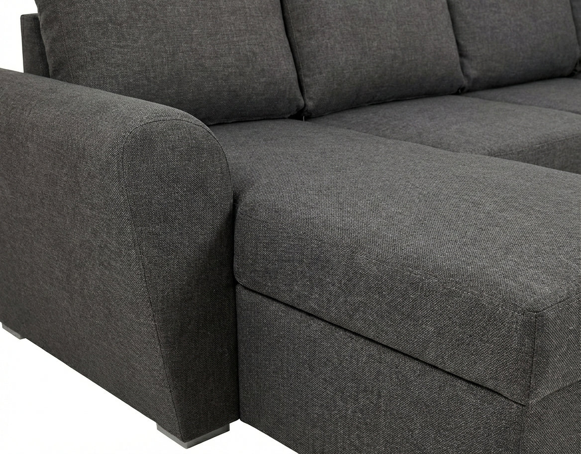 Tromso sovesofa med chaiselong venstrevendt 296 x 85 cm i grå