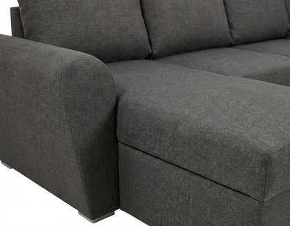 Tromso sovesofa med chaiselong venstrevendt 296 x 85 cm i grå