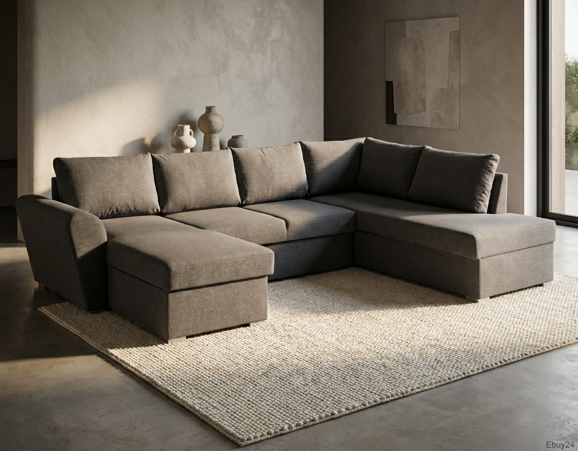 Tromso sovesofa med chaiselong venstrevendt 296 x 85 cm i grå