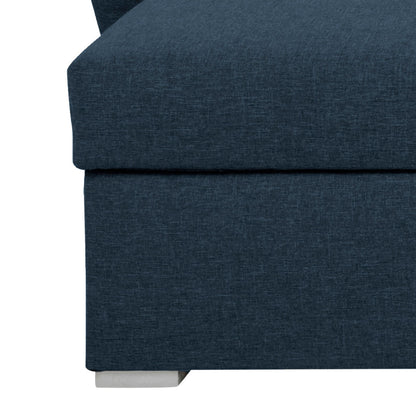 Tromso sovesofa med chaiselong med opbevaring venstrevendt 296 x 85 cm i blå
