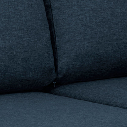 Tromso sovesofa med chaiselong med opbevaring venstrevendt 296 x 85 cm i blå