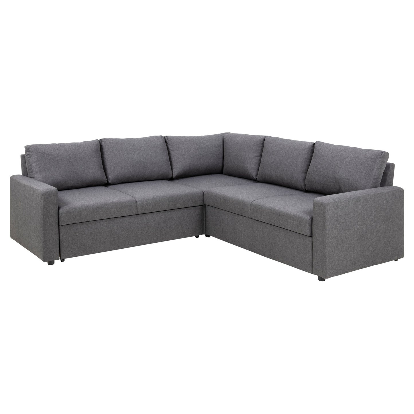 Hjørnesofa Oxford i brun med vendbar opbygning, sovefunktion og opbevaring, 228 x 228 x 85 cm