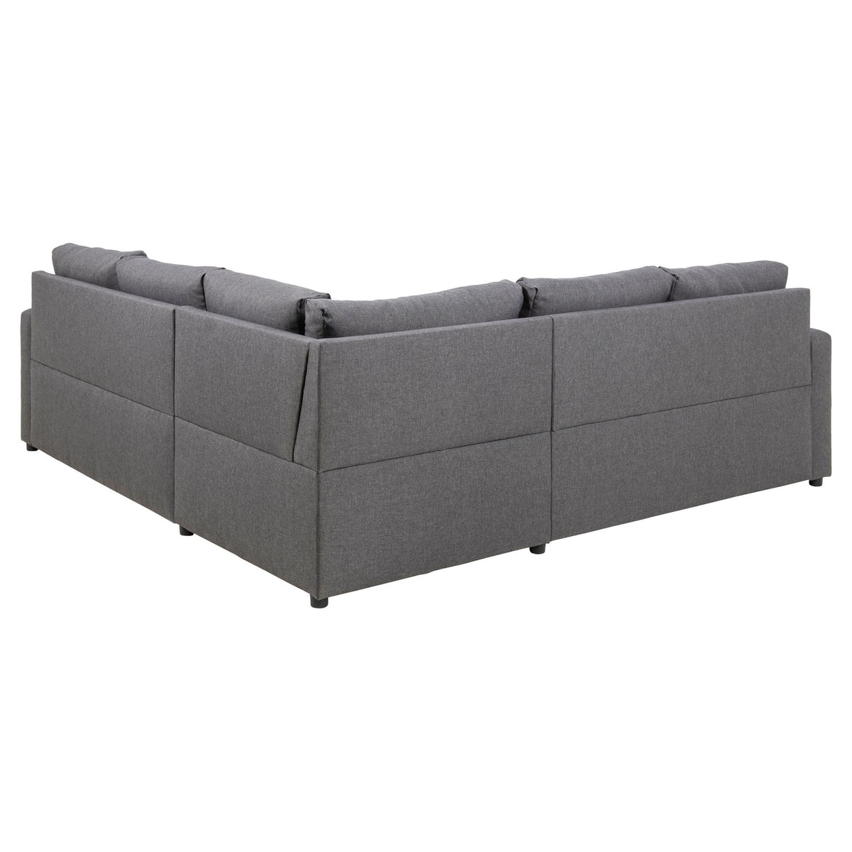 Hjørnesofa Oxford i brun med vendbar opbygning, sovefunktion og opbevaring, 228 x 228 x 85 cm