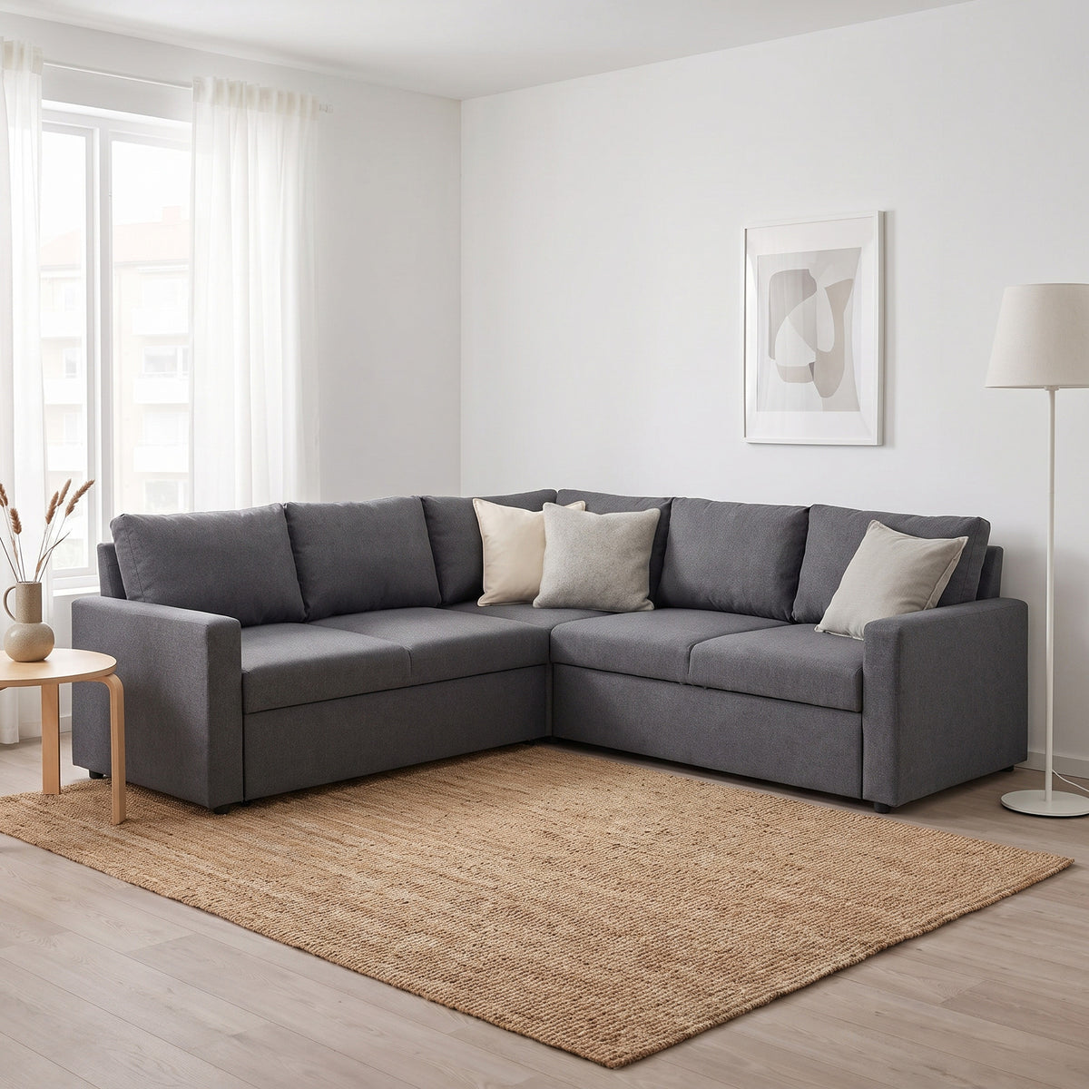 Oxford hjørnesofa med opbevaring og sovefunktion 228 x 85 cm