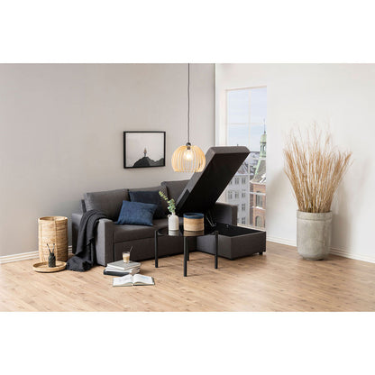 Stavanger sovesofa med chaiselong med opbevaring