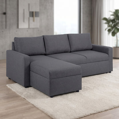 Stavanger sovesofa med chaiselong med opbevaring