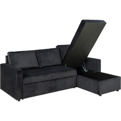 Oxford sovesofa med chaiselong med opbevaring vendbar 218 x 84 cm