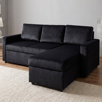 Oxford sovesofa med chaiselong med opbevaring vendbar 218 x 84 cm