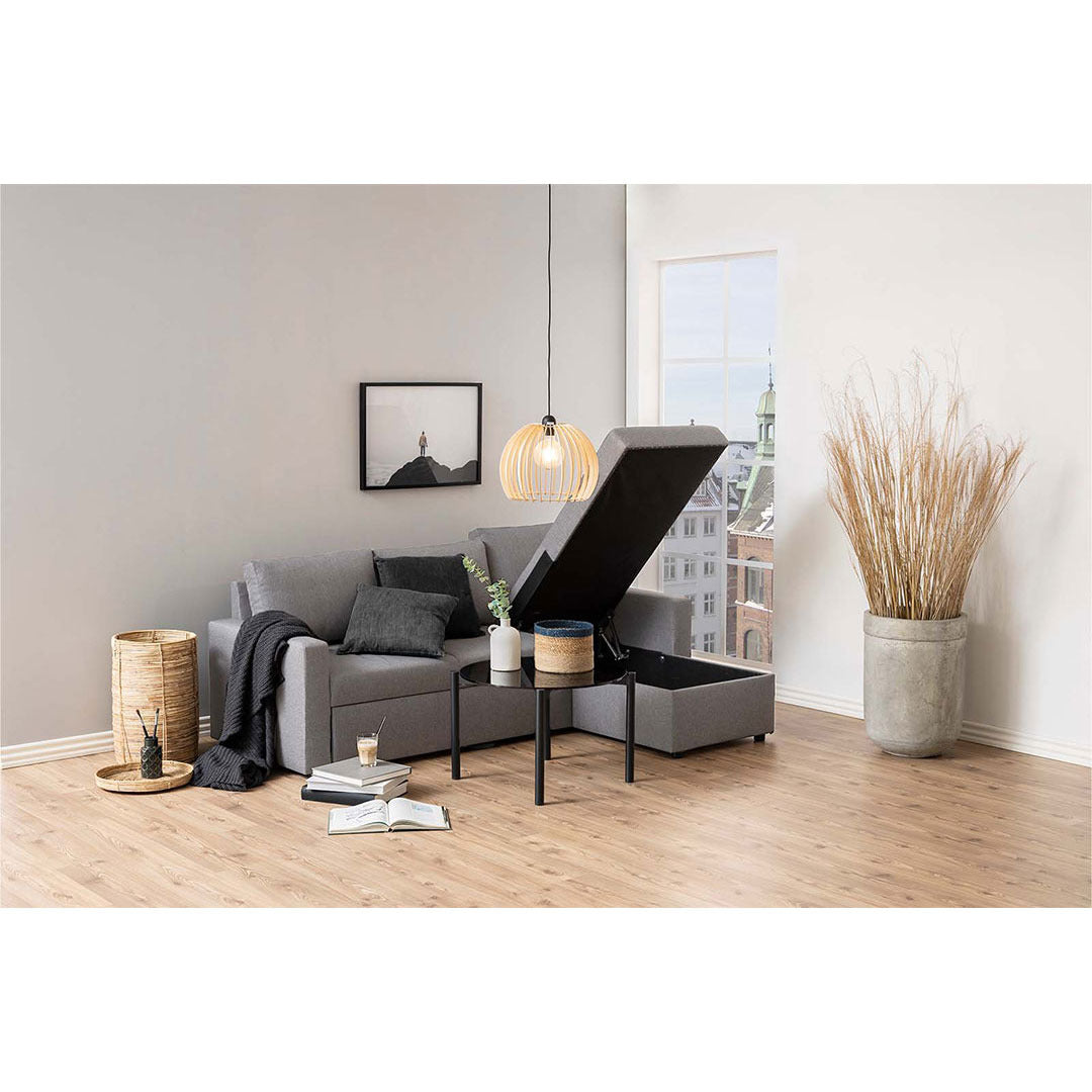 Stavanger sovesofa med chaiselong med opbevaring