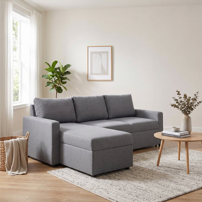 Stavanger sovesofa med chaiselong med opbevaring