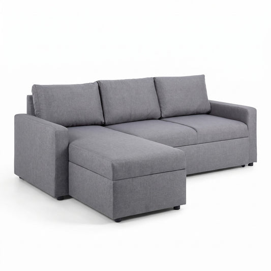 Stavanger sovesofa med chaiselong med opbevaring