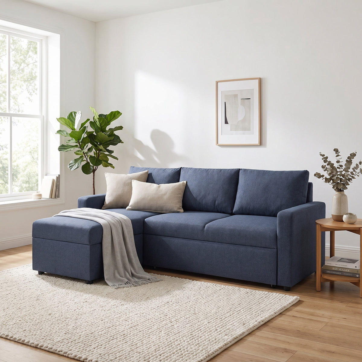 Stavanger sovesofa med chaiselong med opbevaring