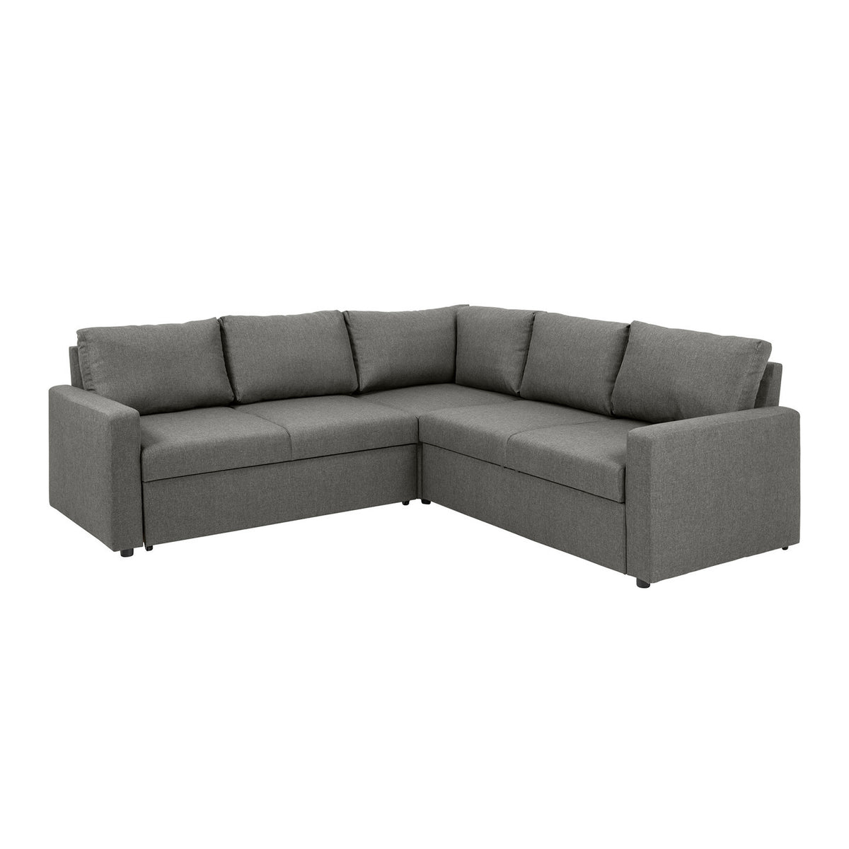 Hjørnesofa Oxford i brun med vendbar opbygning, sovefunktion og opbevaring, 228 x 228 x 85 cm
