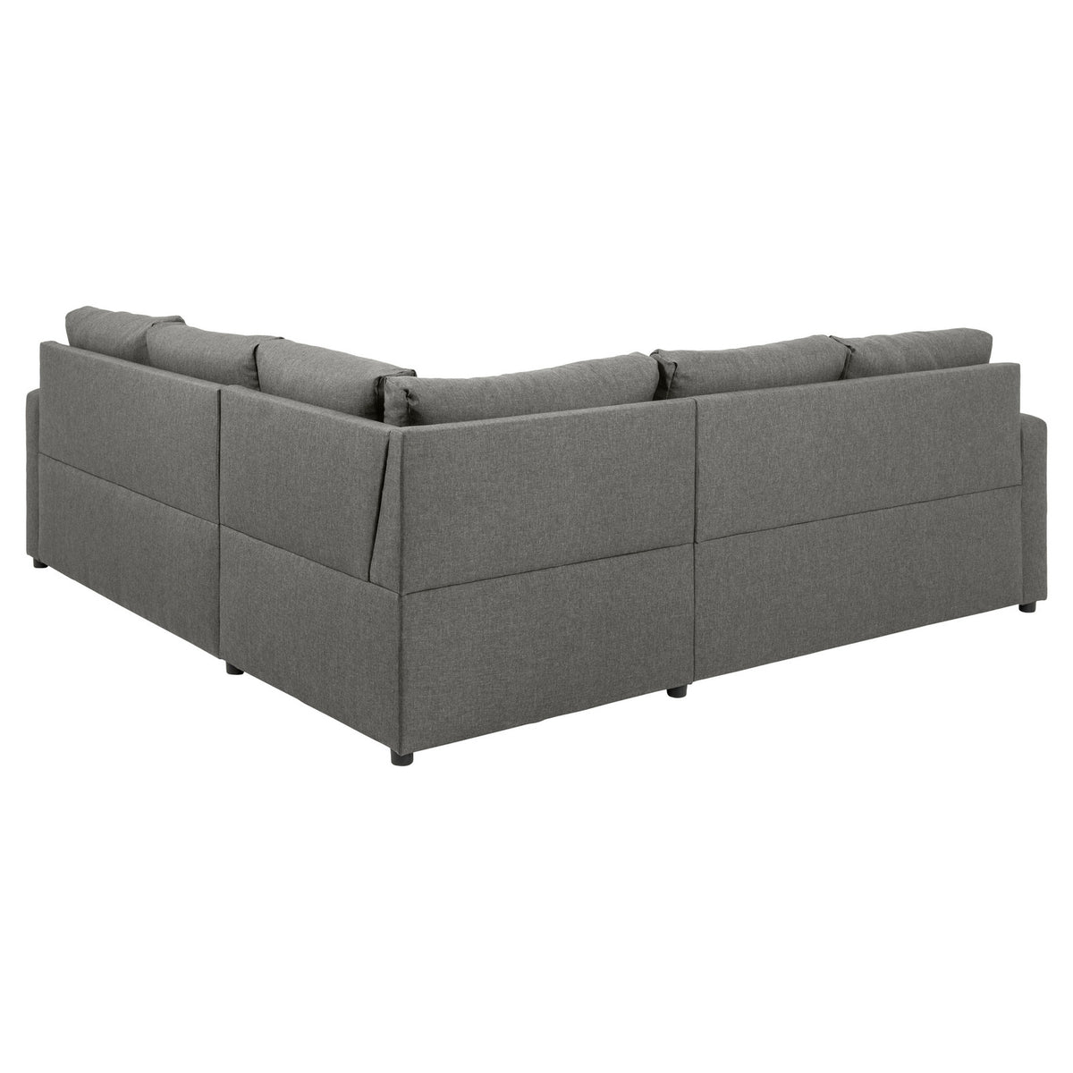 Hjørnesofa Oxford i brun med vendbar opbygning, sovefunktion og opbevaring, 228 x 228 x 85 cm