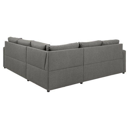 Hjørnesofa Oxford i brun med vendbar opbygning, sovefunktion og opbevaring, 228 x 228 x 85 cm