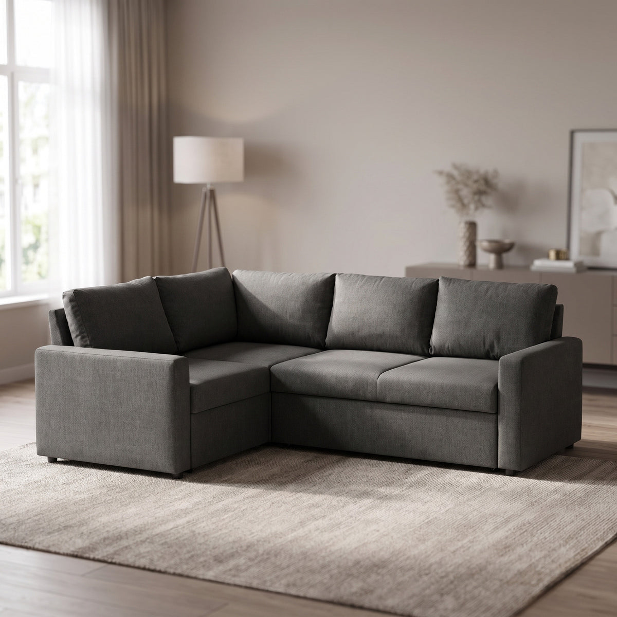 Oxford hjørnesofa med opbevaring og sovefunktion 228 x 85 cm