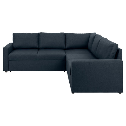 Hjørnesofa Oxford i brun med vendbar opbygning, sovefunktion og opbevaring, 228 x 228 x 85 cm