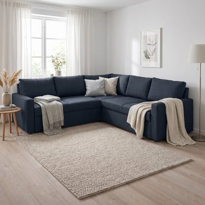 Oxford hjørnesofa med opbevaring og sovefunktion 228 x 85 cm